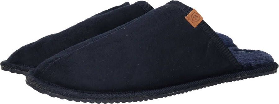 Heren instap sloffen pantoffels navy blauw