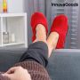 InnovaGoods Magnetron Opwarmbare Pantoffels Rood (27cm) - Thumbnail 2