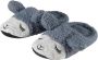 Kinder dieren pantoffels sloffen lama alpaca grijs slippers - Thumbnail 1