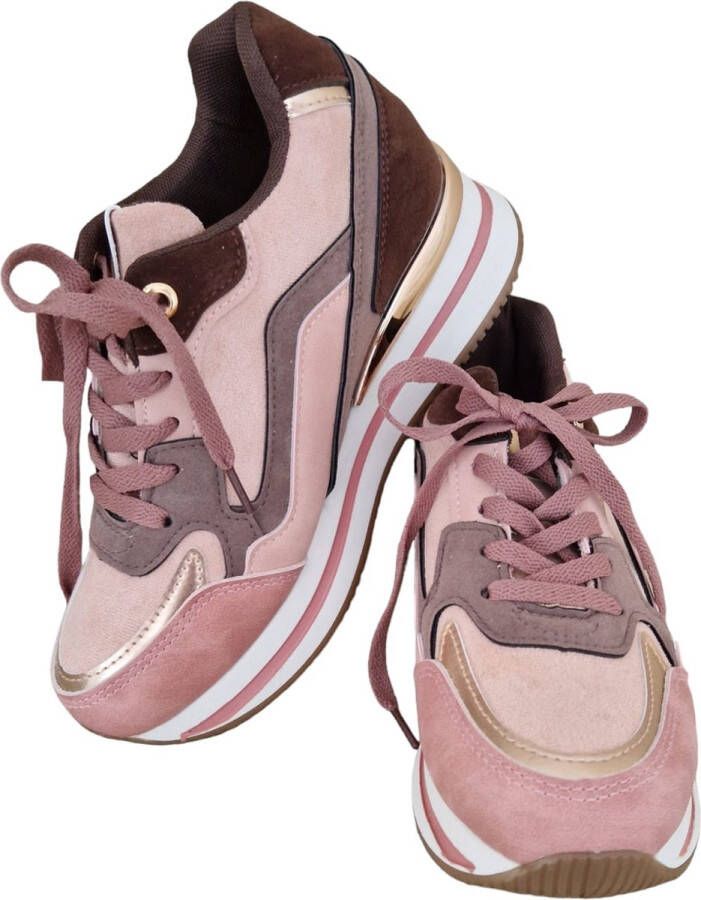 Lage sneakers roze