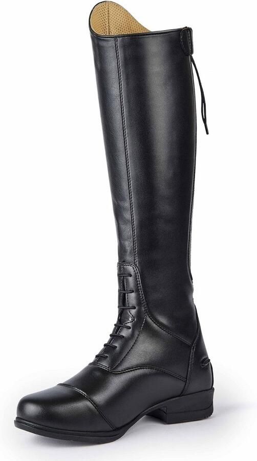 Synthetische Rijlaarzen voor Volwassenen Zwarte Dressuurstijl Laarzen