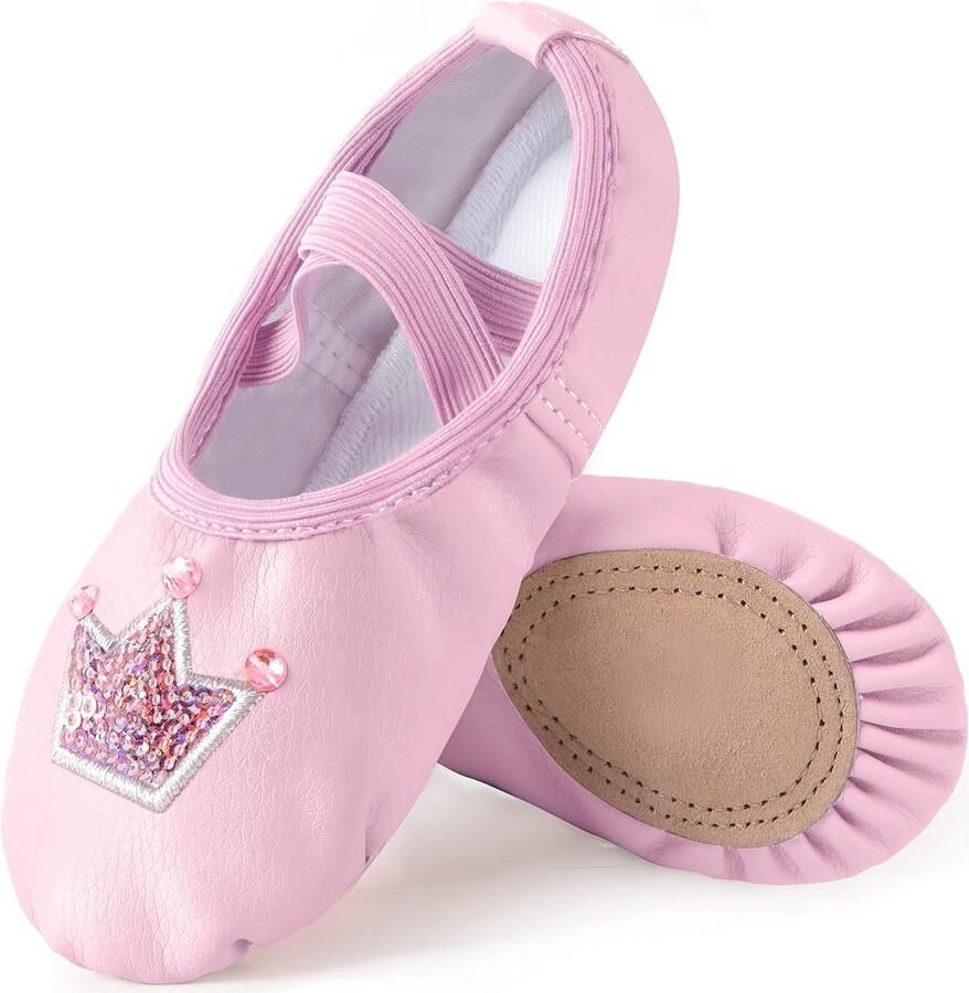 Leren Dan- en Gymnastiekschoenen voor Meisjes Balletschoenen