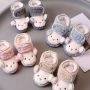 Leuke Cartoon Baby Schattige Schapen Slofjes Comfortabl Baby Meisjes 21 -Zachte Warme Plus Fleece Roze Voor Indoor Wandelen-Herfst - Thumbnail 2