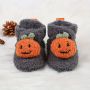 Leuke Cartoon Pompoen Pantoffels Voor Baby Peuter Comfortabele Zachte Warme Slofjes Voor Halloween Party-Slofjes- Herfst- Winter-Lekker warm-Sinterklaas cadeau-Kerst Cadeau-Verjaardag Cadeau-Makkelijk aan te doen-Klittenband - Thumbnail 2