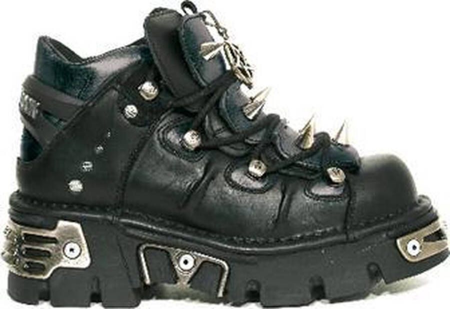 New Rock Lage schoenen M-110-S1 Zwart Zilverkleurig