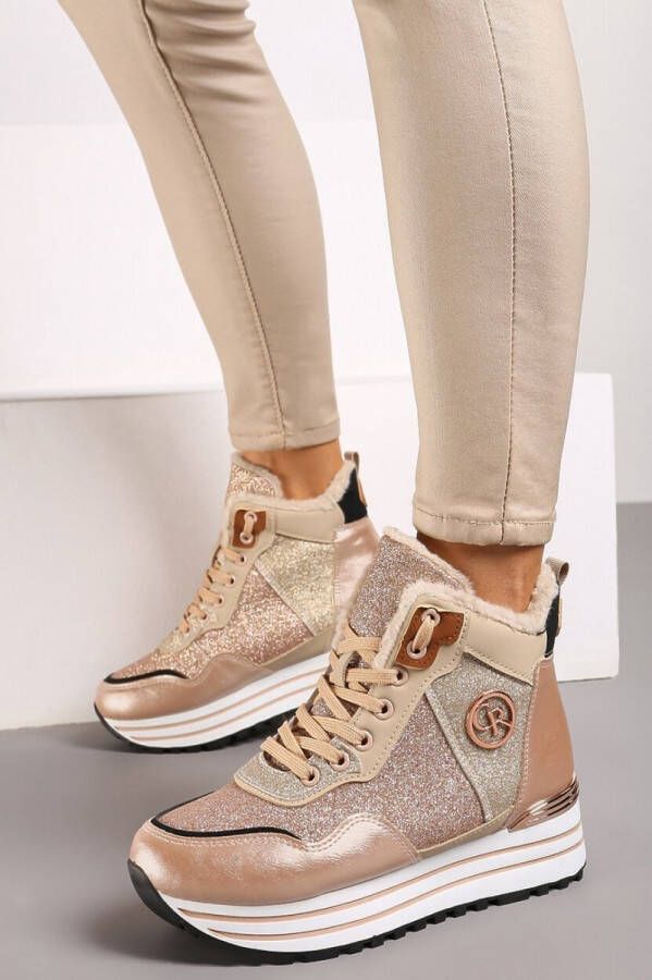 Nieuwe collectie Exclusieve super comfortabele sneakers Champagne