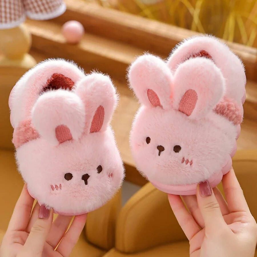 Nieuwe Kindercartoon Dieren Pluche Slippers met Zachte Zool Antislip Winterse Katoenen Schoenen voor Baby s en Kinderen Comfortabele Binnenhuis Slippers Warme Sloffen voor en