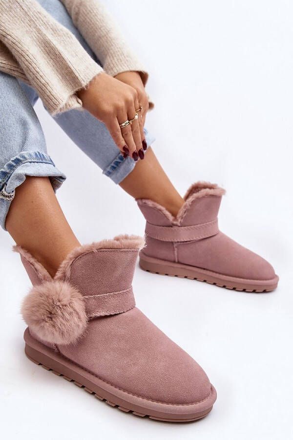 Roze Hoge Cozy Boots