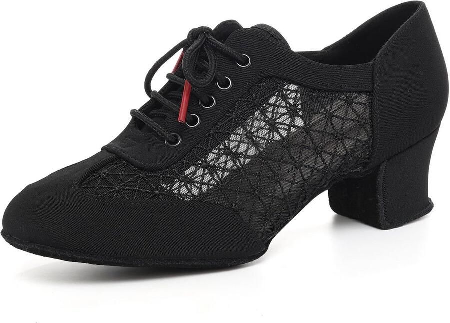 Salsa Dansschoenen Dames Gesloten Teen Veter-Up Oefen- en Stijldansschoenen