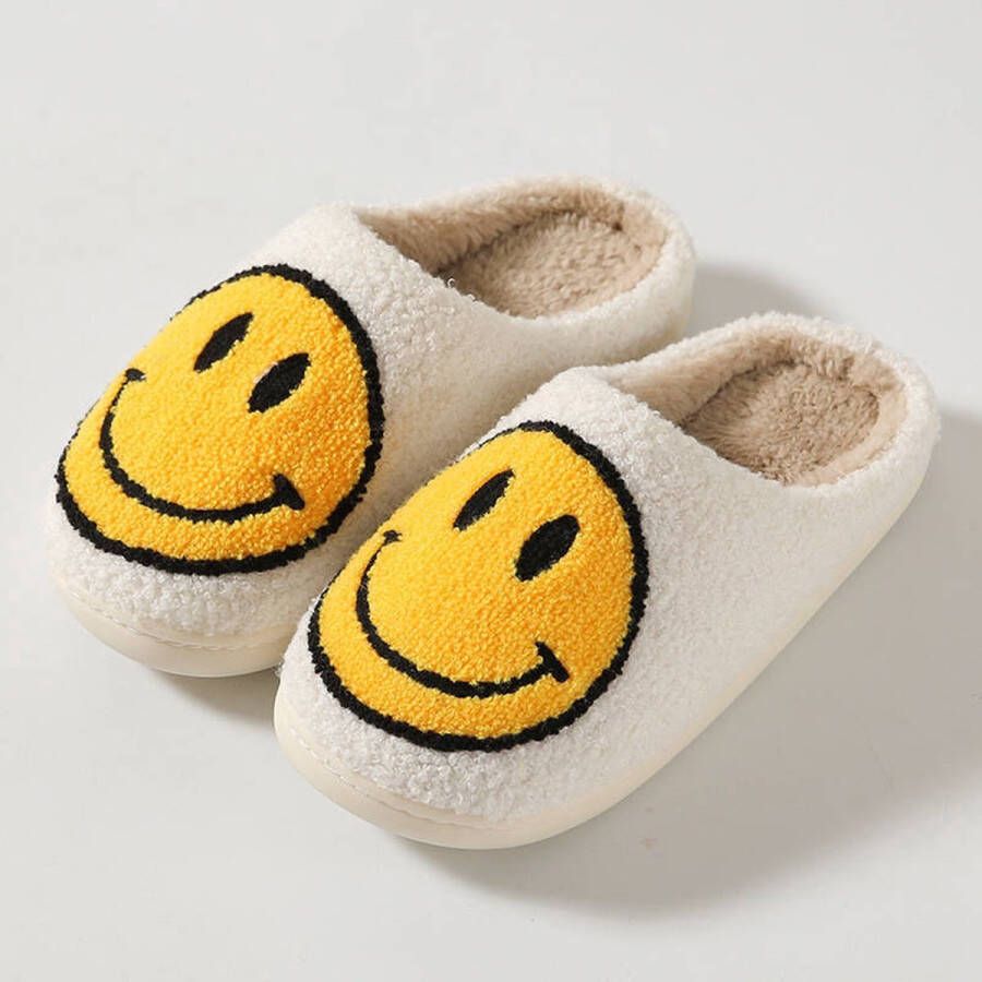 Smiley pantoffels sloffen dames en heren smiley sloffen