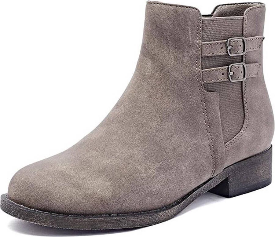 Stijlvolle Dameslaarzen met Dikke Hak en Zijrits Perfect voor Elke Gelegenheid Comfortabele en Elegante Enkelboots