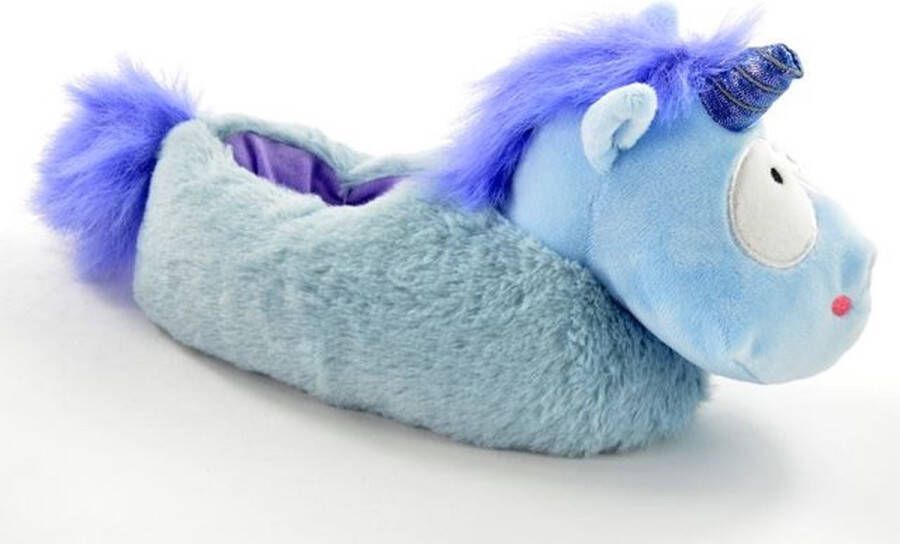 Unicorn dieren pantoffel blauw