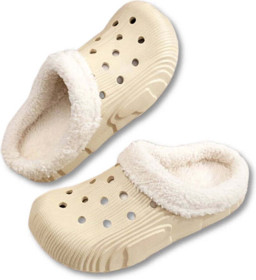 Warme Pantoffels Sloffen Slippers Dames Heren Pluche Wit