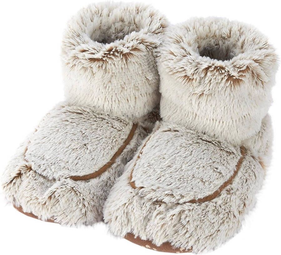 Warmte laarzen voor dames met gedroogde lavendel Comfortabele en rustgevende pantoffels in Marshmallow beige