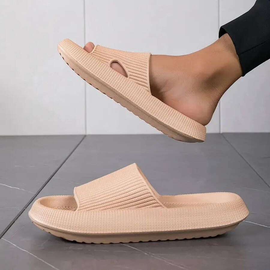 Zachte slippers Chill Badslippers Zwart