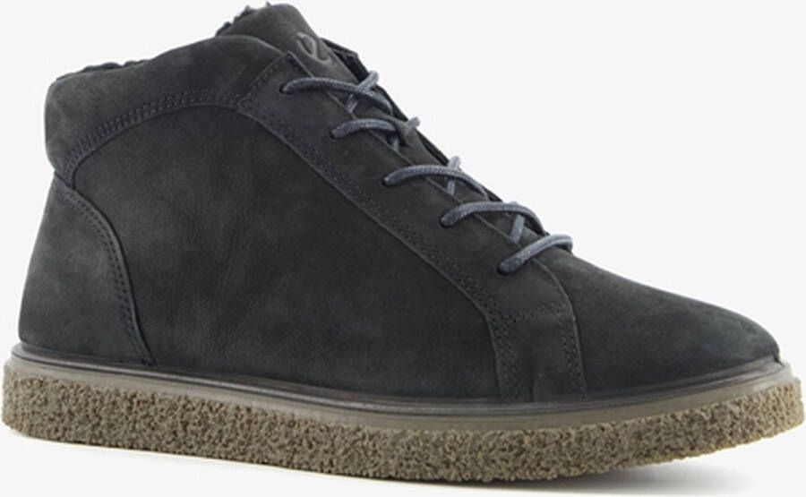 ECCO Crepetray gevoerde leren hoge dames sneakers Zwart Echt leer