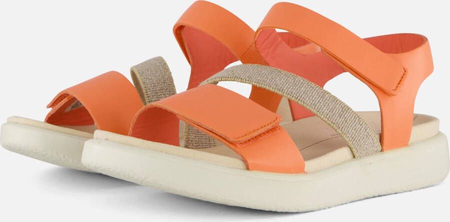 ECCO Flowt W Strap Sandalen oranje Leer Dames