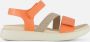 ECCO Flowt W Strap Sandalen oranje Leer Dames - Thumbnail 12