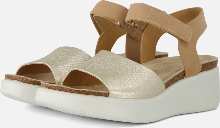 ECCO Flowt Wedge Cork Sandalen beige Nubuck Dames