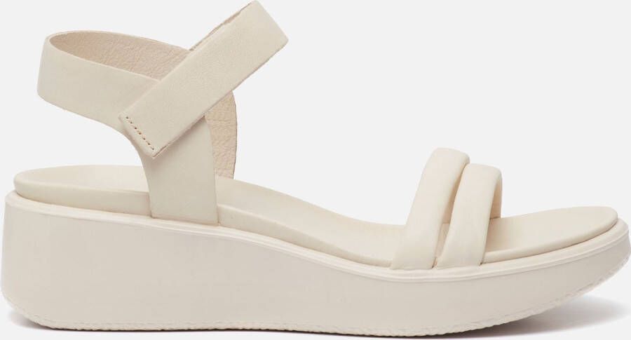 ECCO Flowt Wedge LX sandalen met sleehak beige Dames Leer