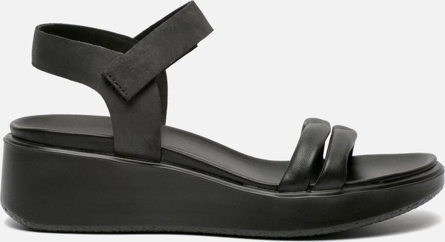 ECCO Flowt Wedge Sandalen zwart Nubuck Dames