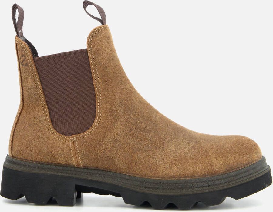 ECCO Women's Grainer Leather Cow Oil Nubuck Hoge schoenen bruin