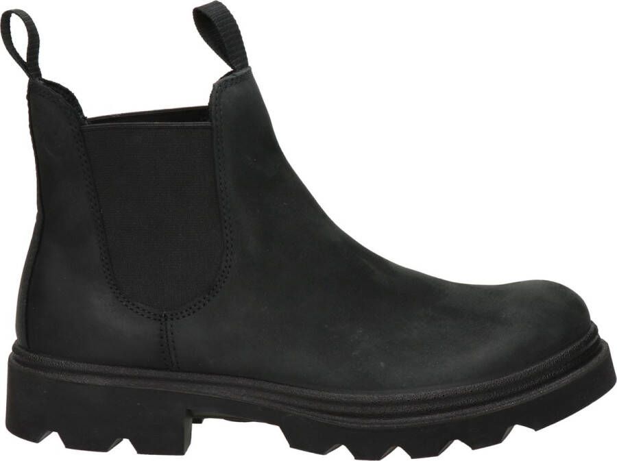 ECCO Grainer Leather Cow Oil Nubuck Hoge schoenen zwart