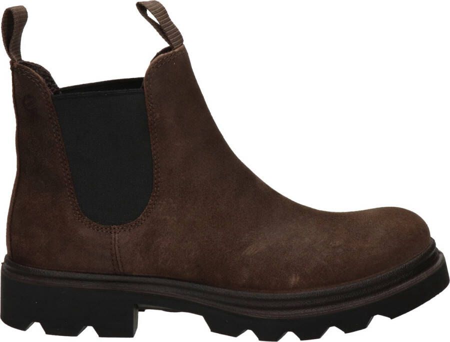 ECCO Grainer Leather Cow Oil Nubuck Hoge schoenen bruin zwart