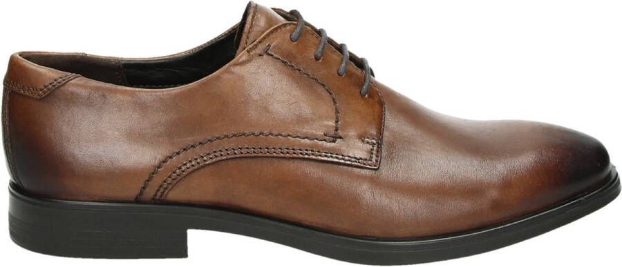 Ecco Veterschoenen Melbourne Amber in used-look vrijetijdsschoen halfschoen veterschoen