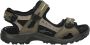 ECCO Off Road leren heren sandalen zwart groen - Thumbnail 2