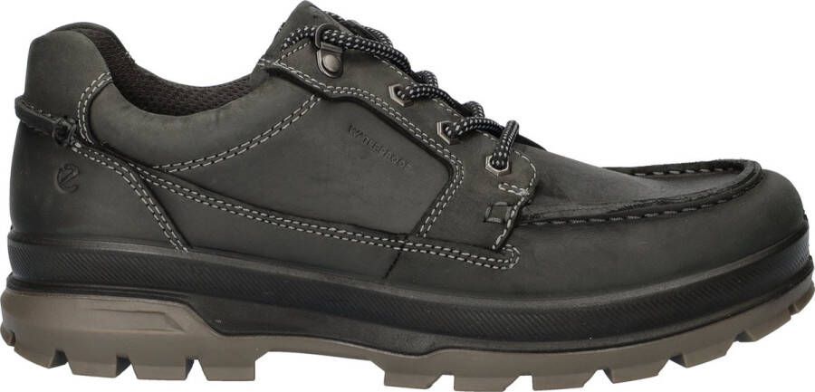 ECCO Rugged Track leren heren wandelschoenen Zwart Uitneembare zool - Foto 1