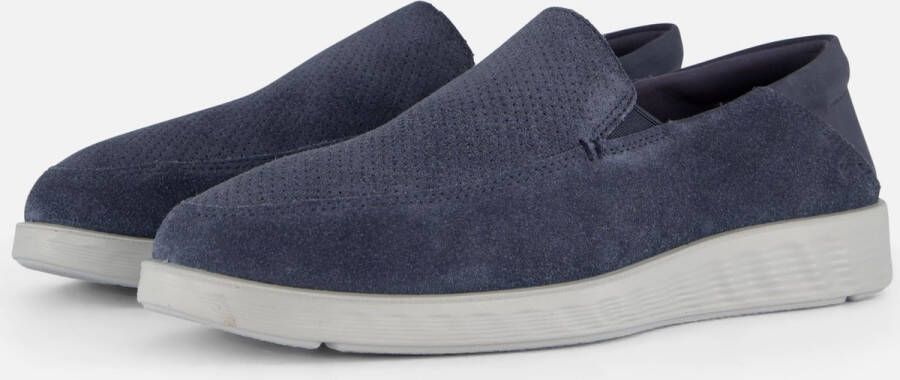 ECCO S Li Hybrid Instappers blauw Suede