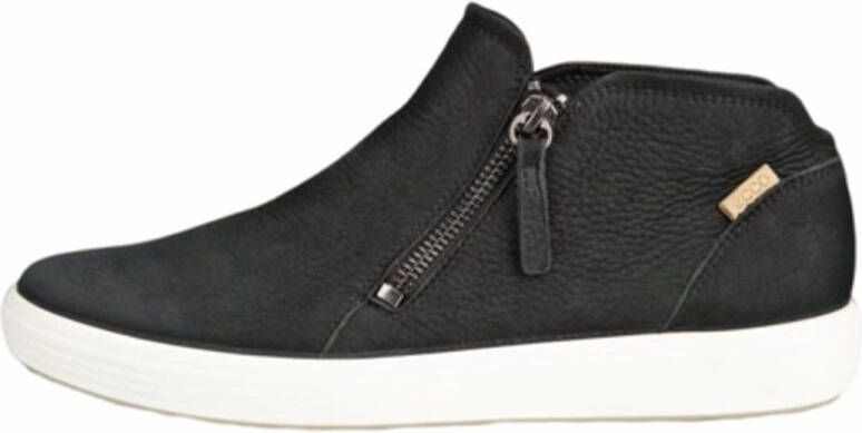 ECCO Sneaker Women Soft 7 High Top Zip Black