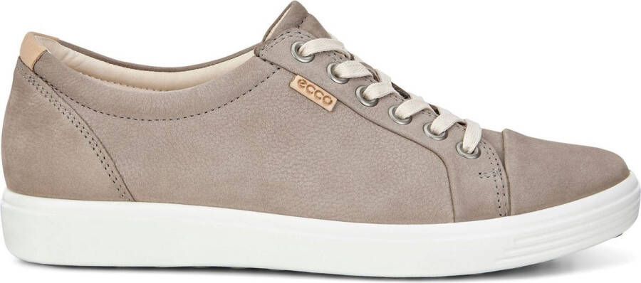 ECCO Soft 7 W veterschoenen grijs Textiel Dames