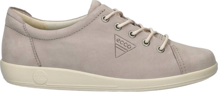 Ecco Veterschoenen Soft 2.0 vrijetijdsschoen lage schoen veterschoen met subtiele logo-opdruk