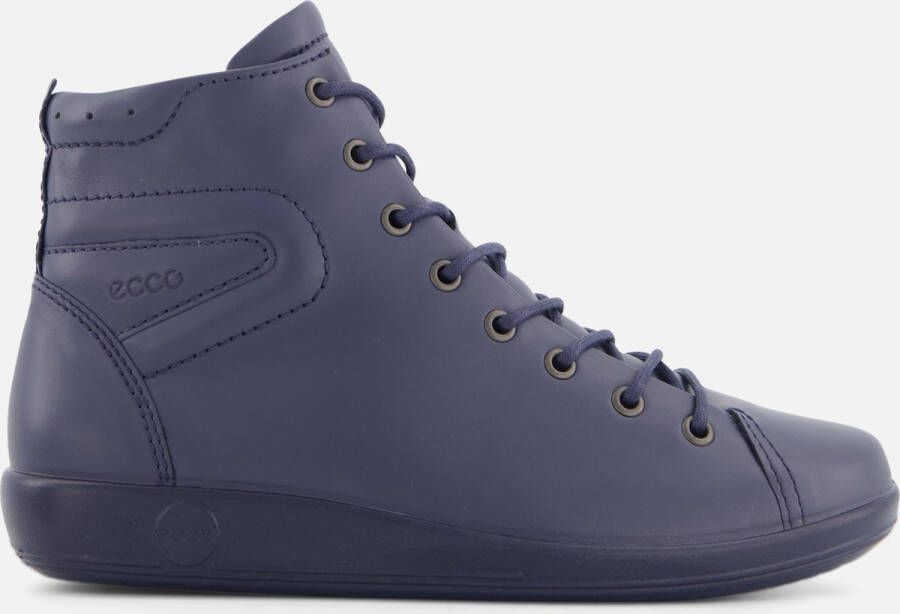 ECCO Soft 2.0 Veterboots blauw Leer Dames