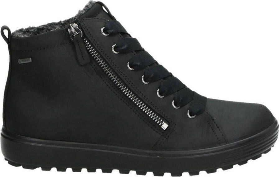 ECCO Soft 7 Tred dames veterboot Zwart