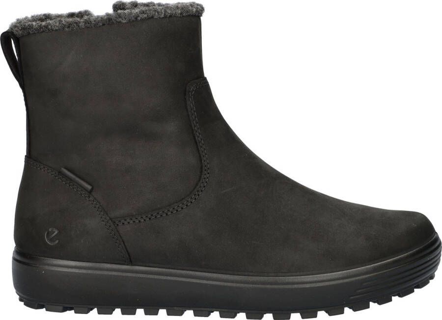 ECCO Soft 7 Tred W Enkellaarsjes zwart Nubuck Dames