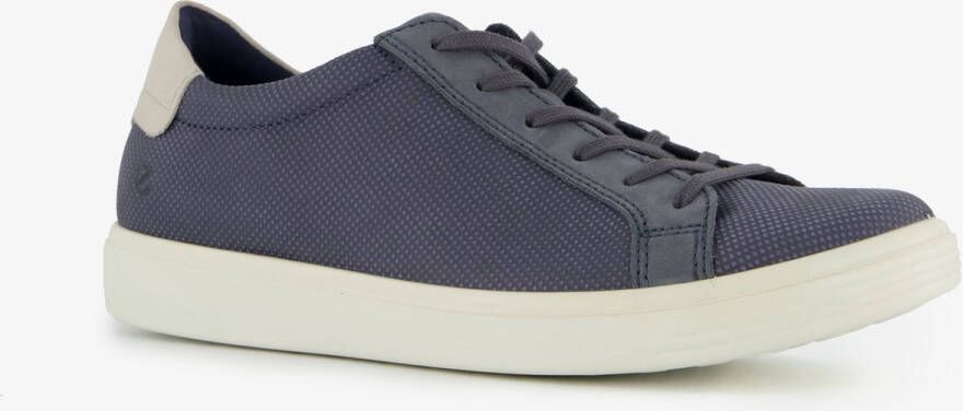 ECCO Soft Classic leren dames veterschoenen blauw Uitneembare zool