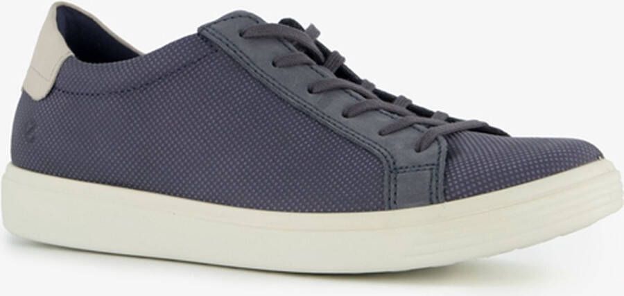 ECCO Soft Classic leren dames veterschoenen blauw Uitneembare zool