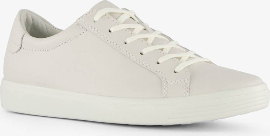 ECCO Soft Classic leren dames veterschoenen wit Uitneembare zool