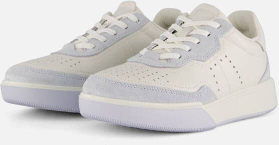 ECCO Street Court dames sneaker Wit blauw