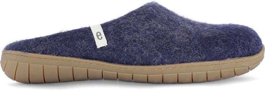 Egos Copenhagen Dames Pantoffels Slipper Blue Rubber sole