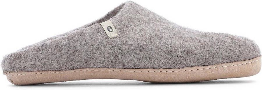 Egos Copenhagen Dames Sloffen Slipper Natural Grey