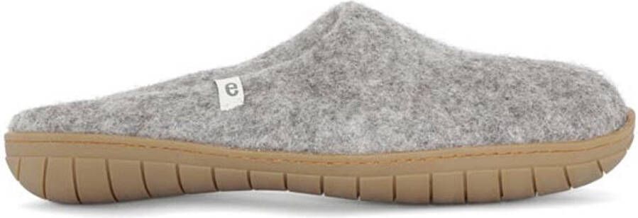 Egos Copenhagen Heren Pantoffels Slipper Natural Grey Rubber sole