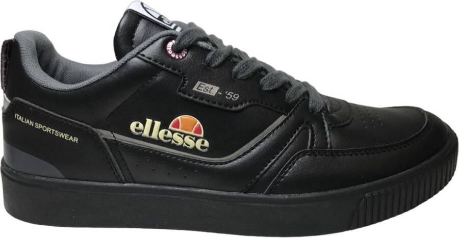 Ellesse Lucas Sportieve veter sneakers zwart dk grijs