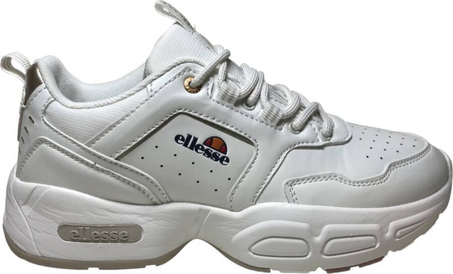 Ellesse Mindy PU veter sneakers hoge witte zolen wit