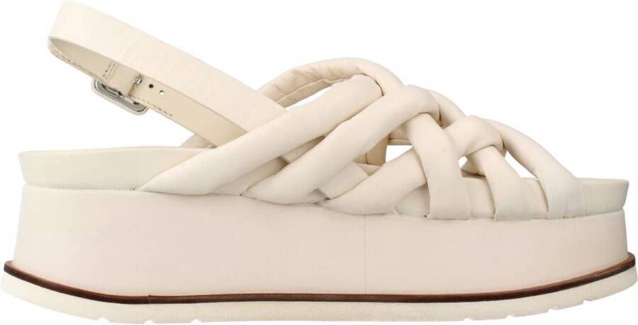 Elvio Zanon Flat Sandals Beige Dames