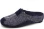 Emanuela FDames Pantoffel Muil 1521 Blauw Woolbone - Thumbnail 1