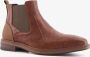 Emilio Salvatini heren Chelsea boots cognac bruin - Thumbnail 1